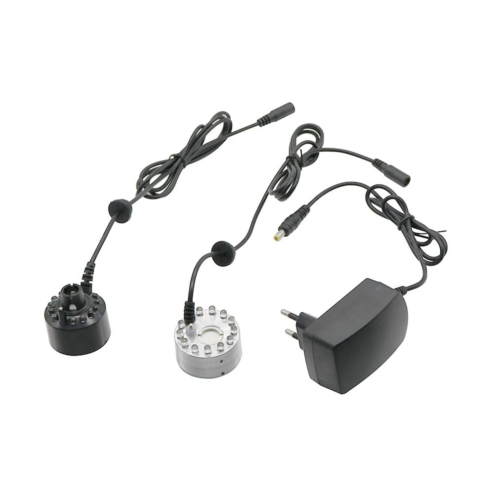 Terrarium Fogger Ultrasonic - 12 LED Atomizer AC 100-240V Kolorowe